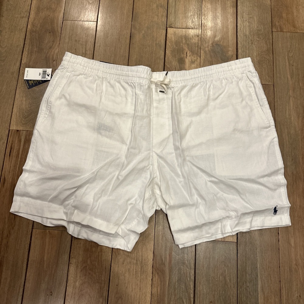 Polo Ralph Lauren Classic Linen Shorts Size‎ 6XB White NWT